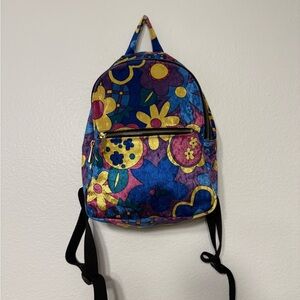 Retro Colorful Floral Mini Backpack